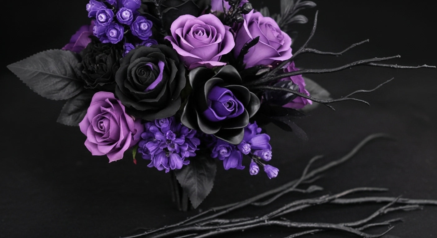 Buquê de Flores roxas (822 peças)