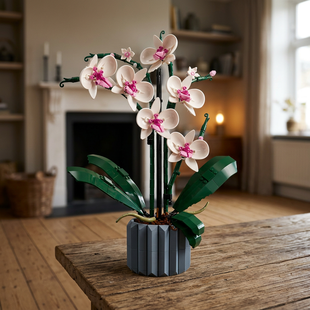 Buquê de Orquídeas em Vaso (711 peças)