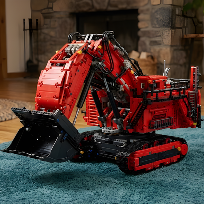 Escavadeira - Liebherr R 9800 Vermelha (4767 peças)