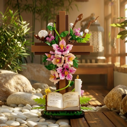 Cruz de Jesus com Flores (568 peças)