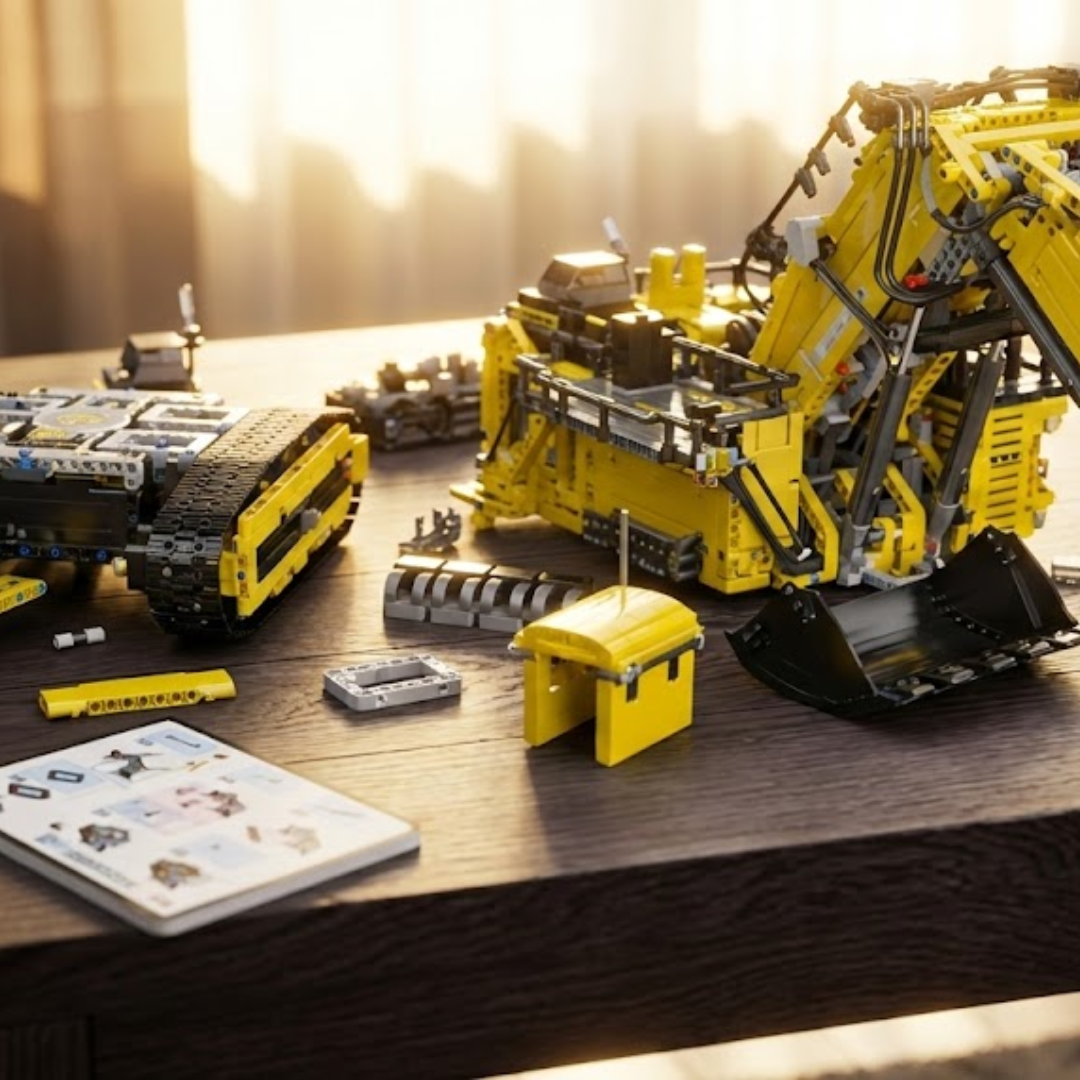 Escavadeira - Liebherr R 9800 Amarela (4767 peças)