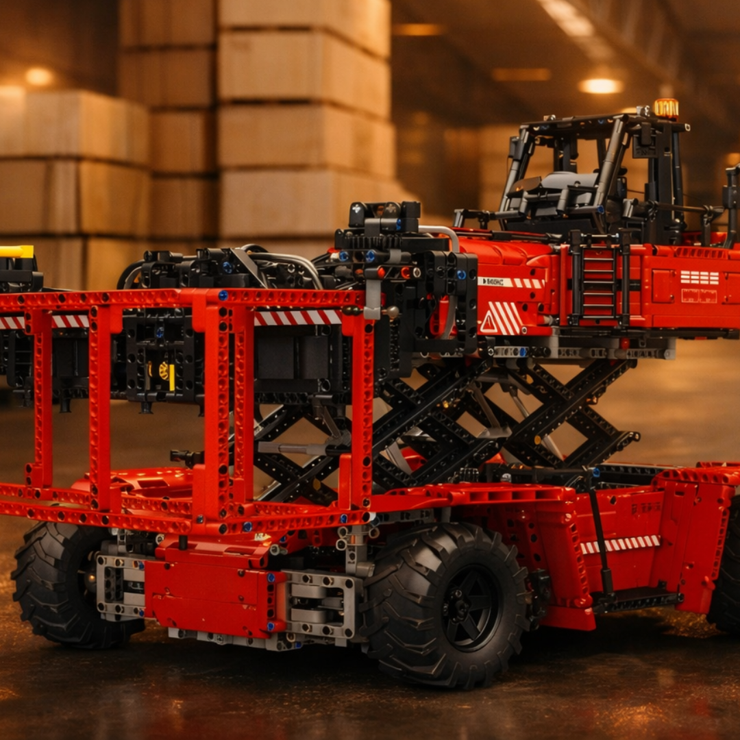 Empilhadeira de Contêineres Vermelha (4.878 peças)