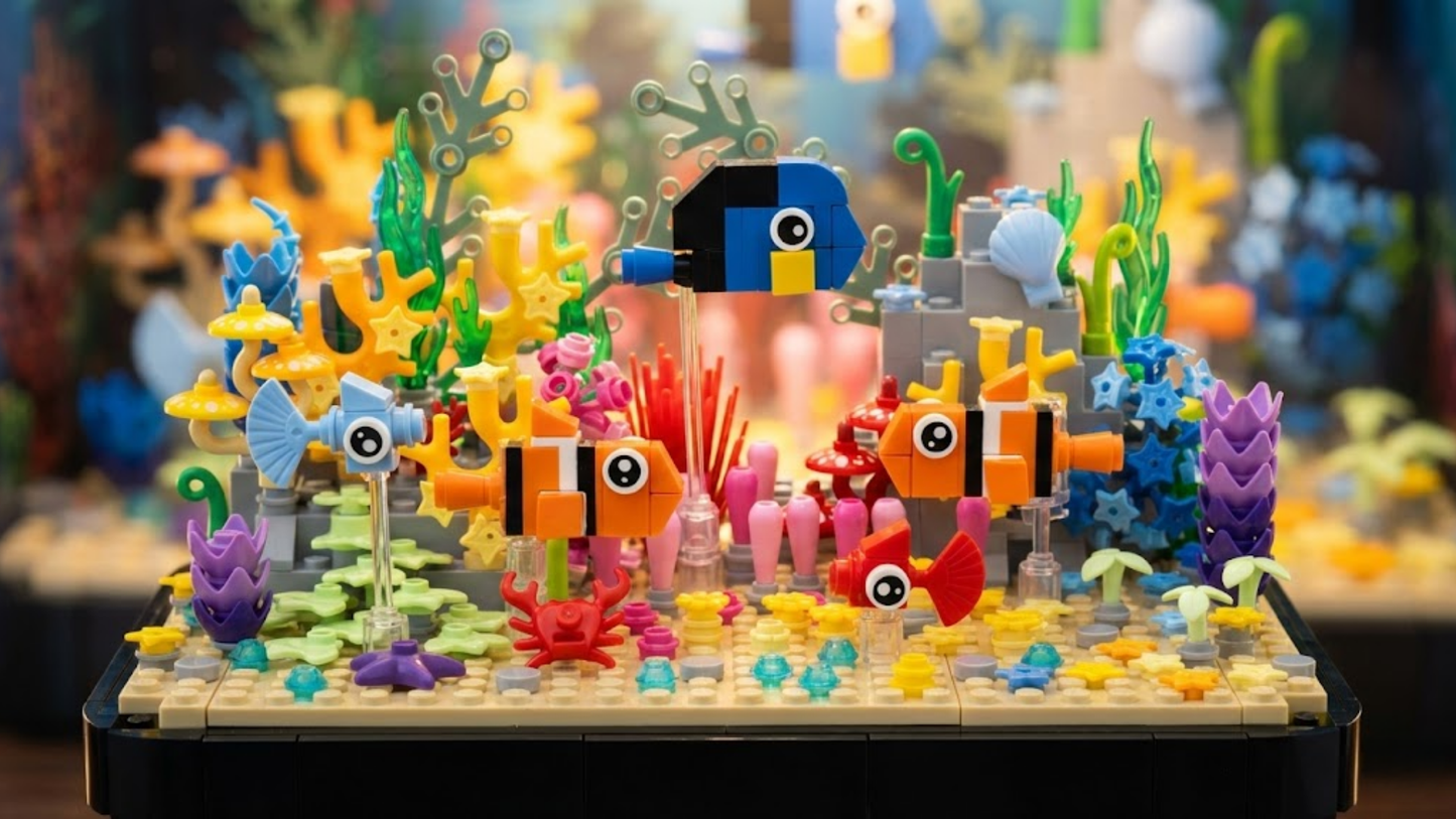 Aquário Tropical: Corais Iluminados (725 peças)