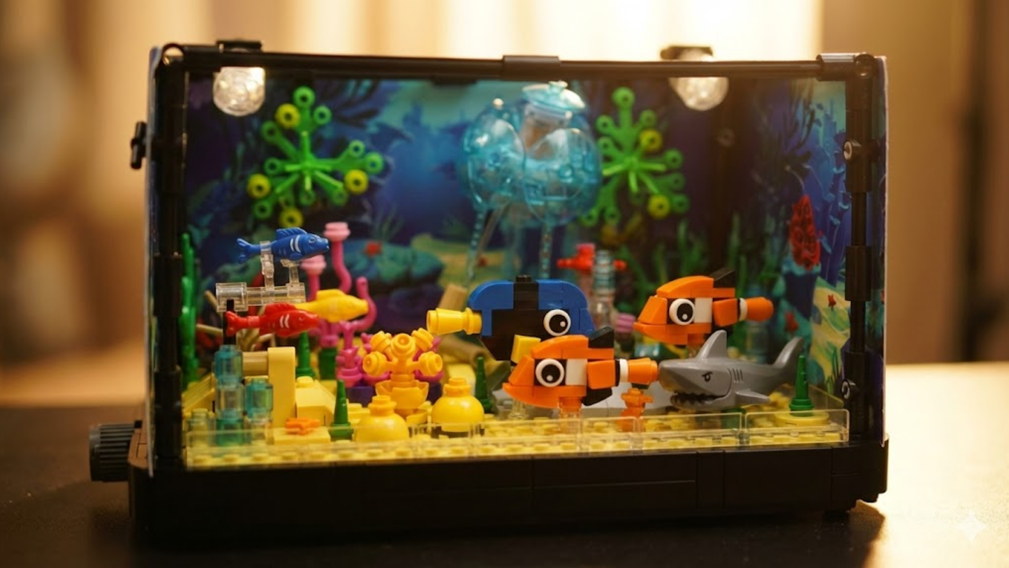 Aquário Tropical: Corais Iluminados (725 peças)