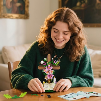 Cruz de Jesus com Flores (568 peças)