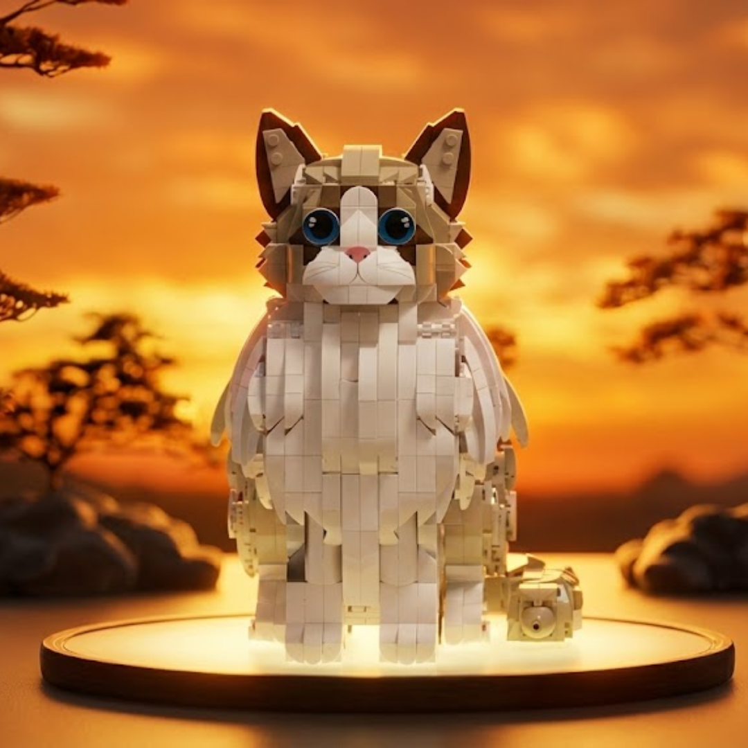 O Companheiro Perfeito: Gato Ragdoll (1438 peças)