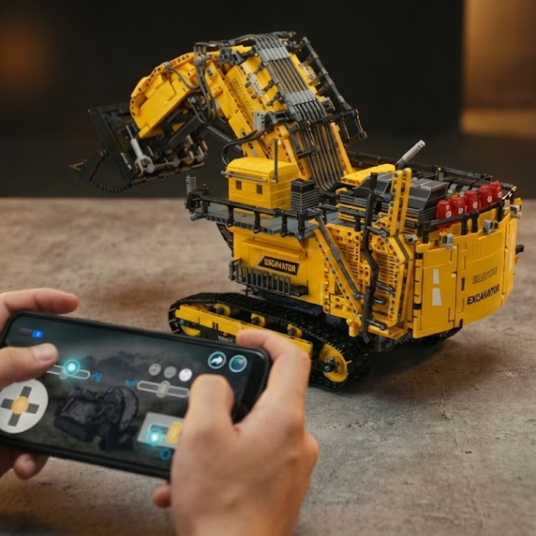 Escavadeira - Liebherr R 9800 Amarela (4767 peças)