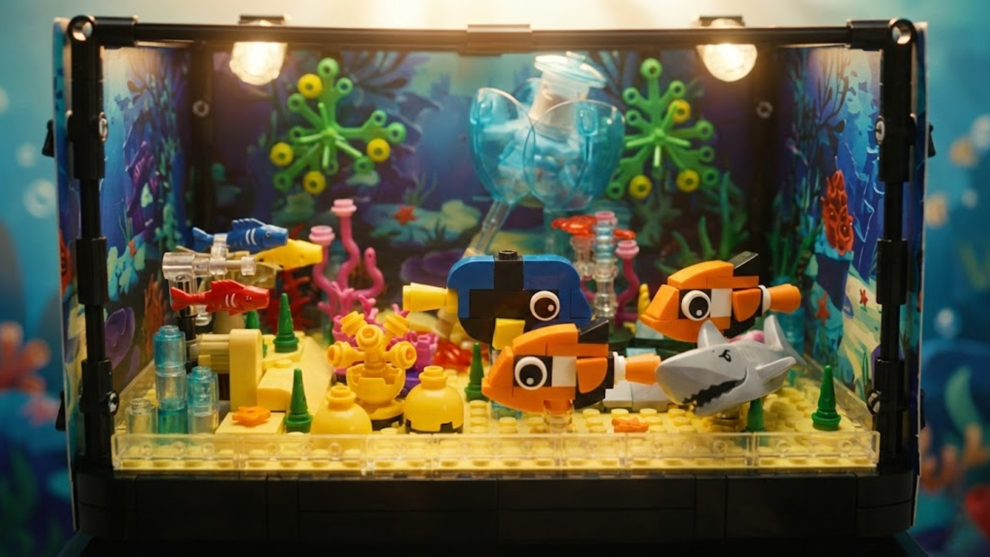 Aquário Tropical: Corais Iluminados (725 peças)