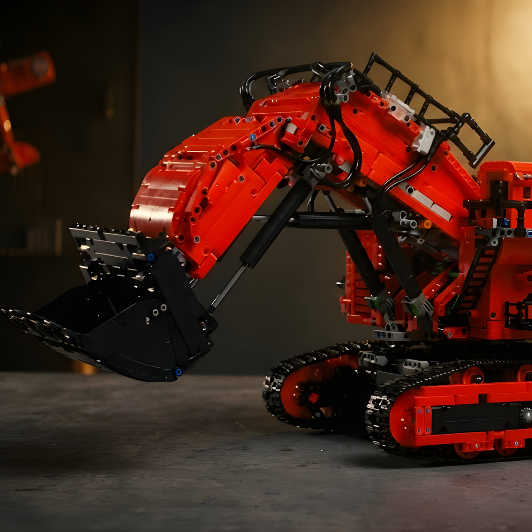 Escavadeira - Liebherr R 9800 Vermelha (4767 peças)