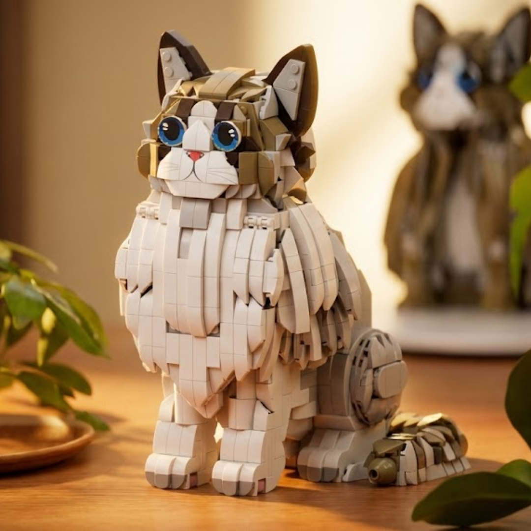 O Companheiro Perfeito: Gato Ragdoll (1438 peças)