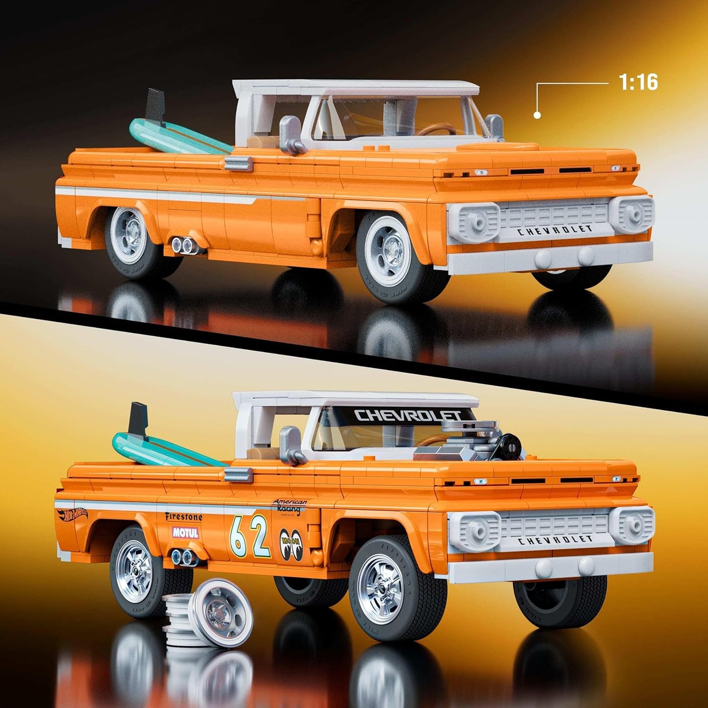 Hot Wheels - Custom Chevy Pickup (858 peças)