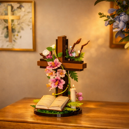 Cruz de Jesus com Flores (568 peças)