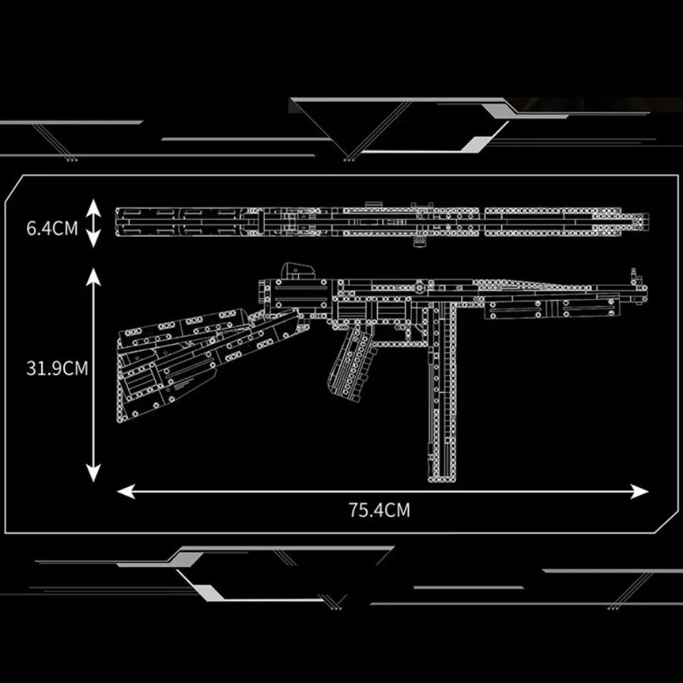 Submetralhadora Tommy Gun (1208 peças)