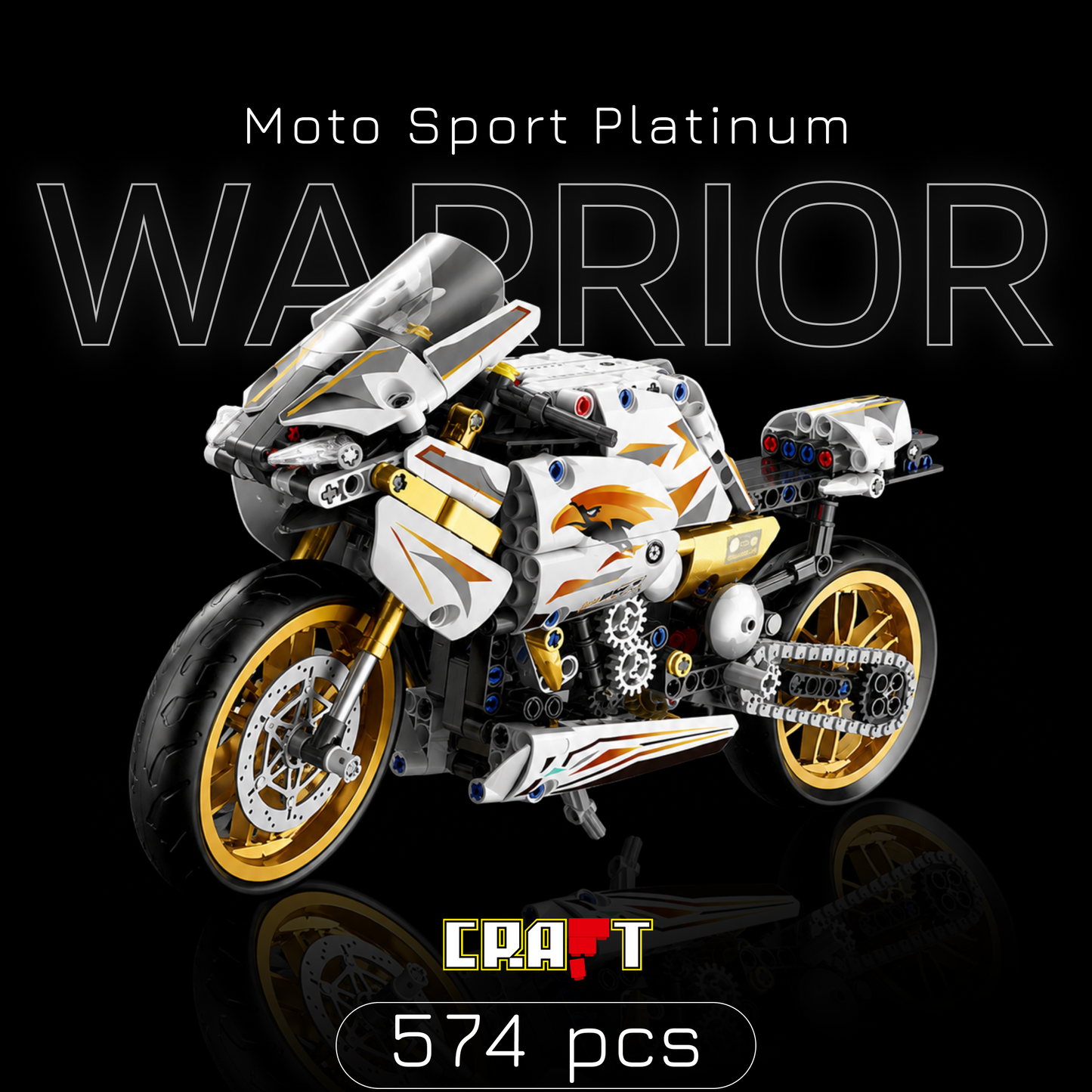 Moto Sport Platinum Warrior (574 peças)