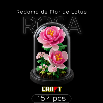 Redoma de Flor de Lotus Rosa (157 pecas)