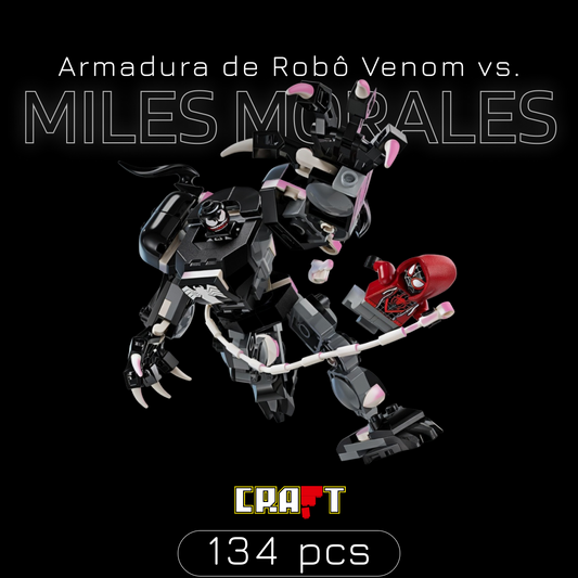 Armadura de Robô Venom vs. Miles Morales (134 peças)