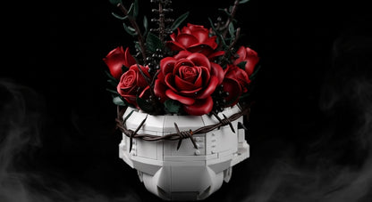 Crânio com Rosas vermelhas (1161 peças)