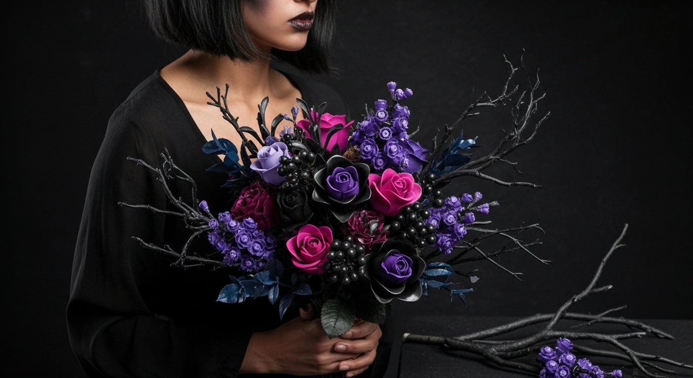 Buquê de Flores roxas (822 peças)