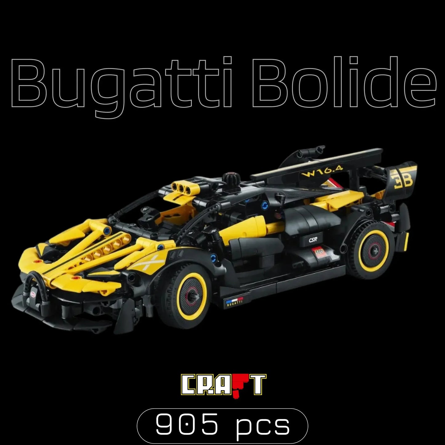 Bugatti Bolide (905 pçs) - Brics Craft
