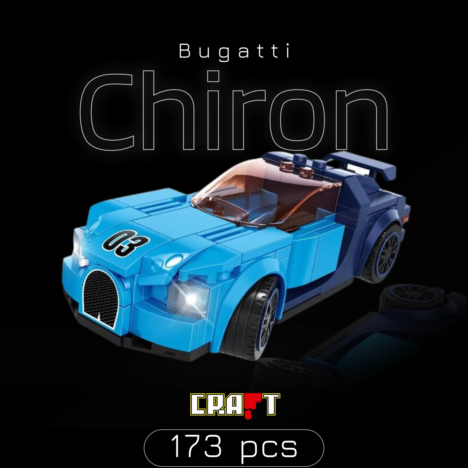 Bugatti Chiron (173 pçs) - Brics Craft