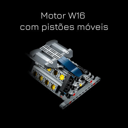 Bugatti Chiron Azul (3599 peças) - Brics Craft