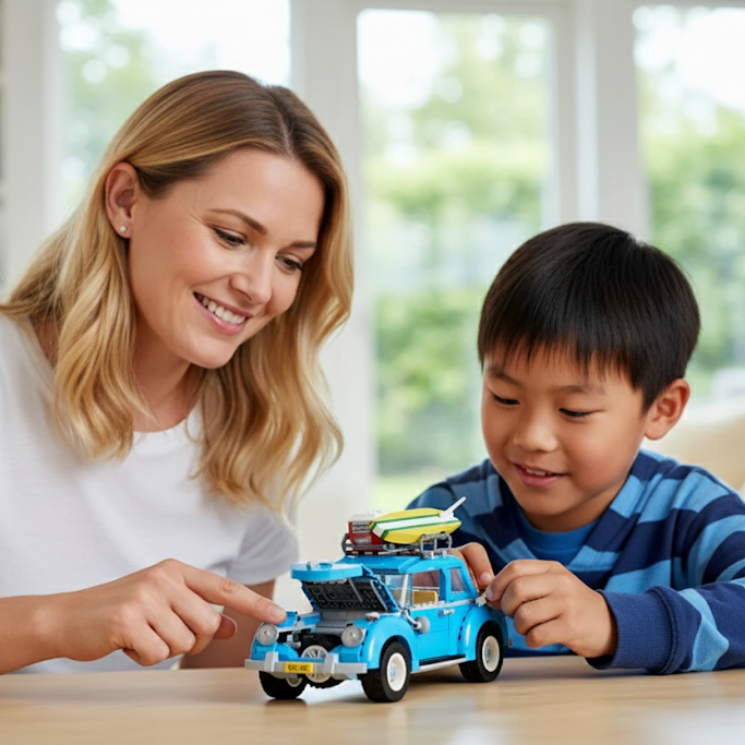 Fusca Azul do Surf (1193 peças)