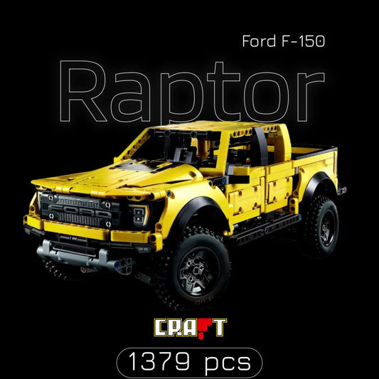 Ford F-150 Raptor Amarelo (1379 pçs) - Brics Craft