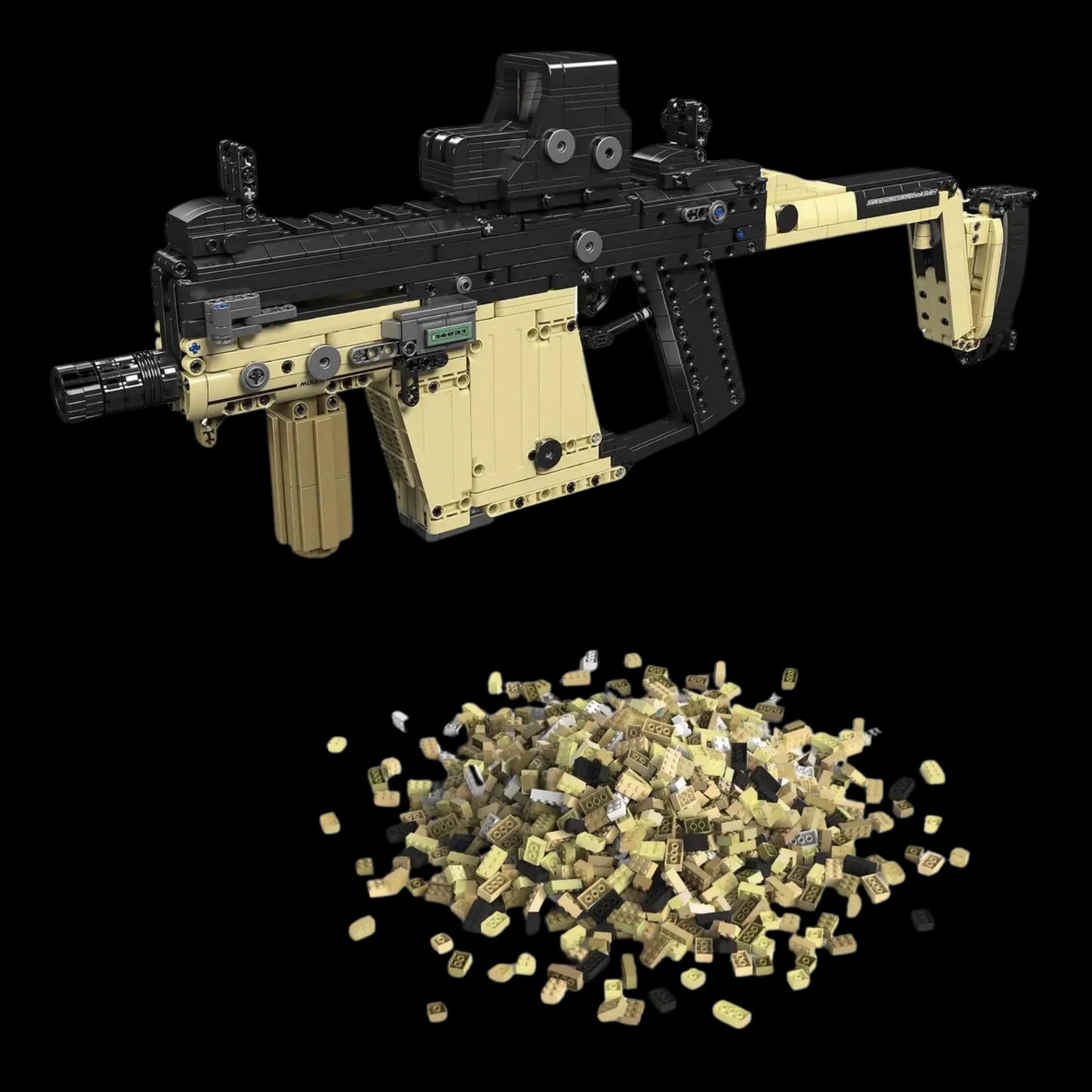 Submetralhadora Uzi (1558 peças)