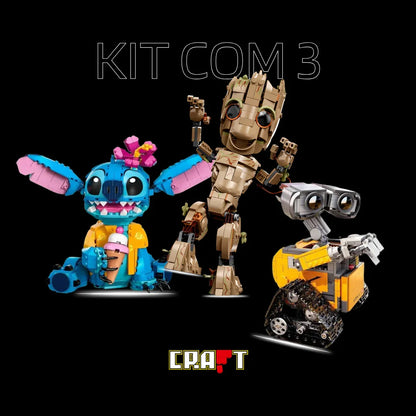 Compre Junto! Groot + Wall-E + Stitch