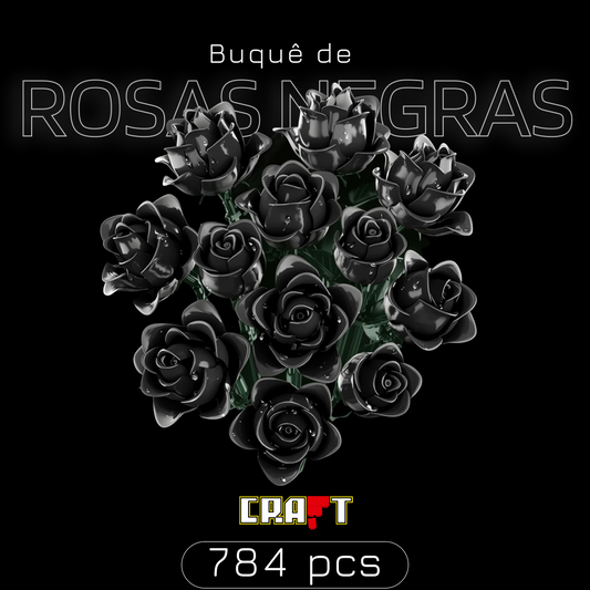 Buquê de Rosas Negras (784 peças)