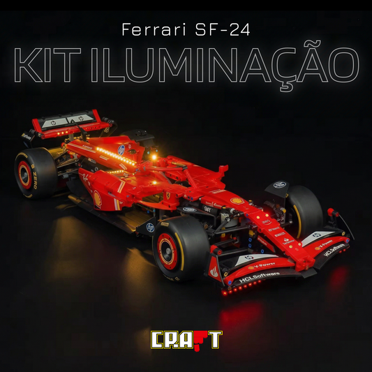 Kit de Iluminação para a Fórmula-1 Ferrari SF24 (1361 peças)