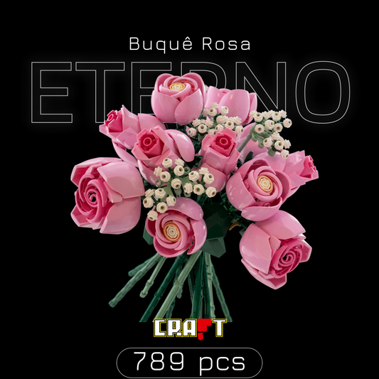 Buquê Rosa Eterno (789 peças)