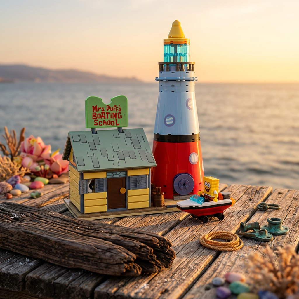 Bob Esponja - Escola de Barcos da Sra. Baiacu (629 peças)