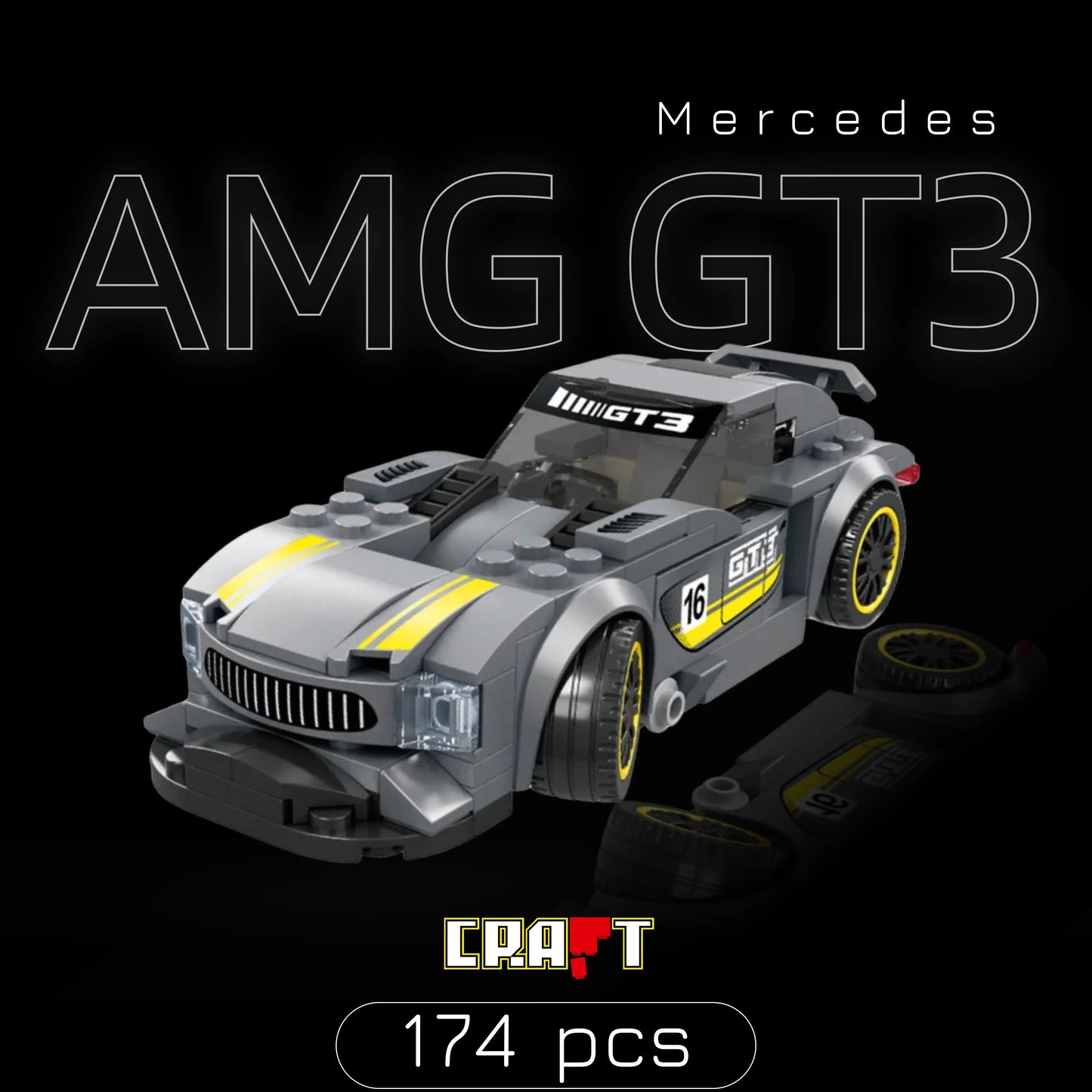 Mercedes AMG GT3 (174 pçs) - Brics Craft