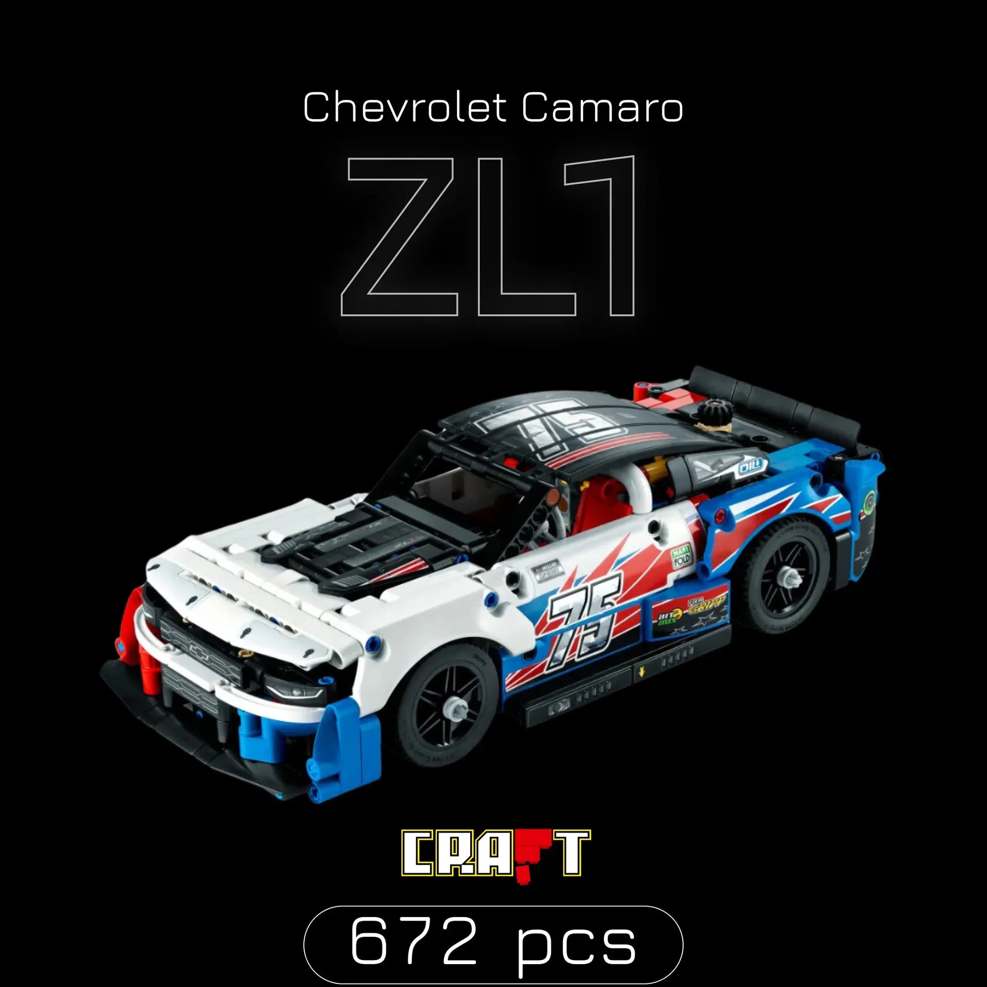 NASCAR Camaro ZL1 (672 pçs) - Brics Craft