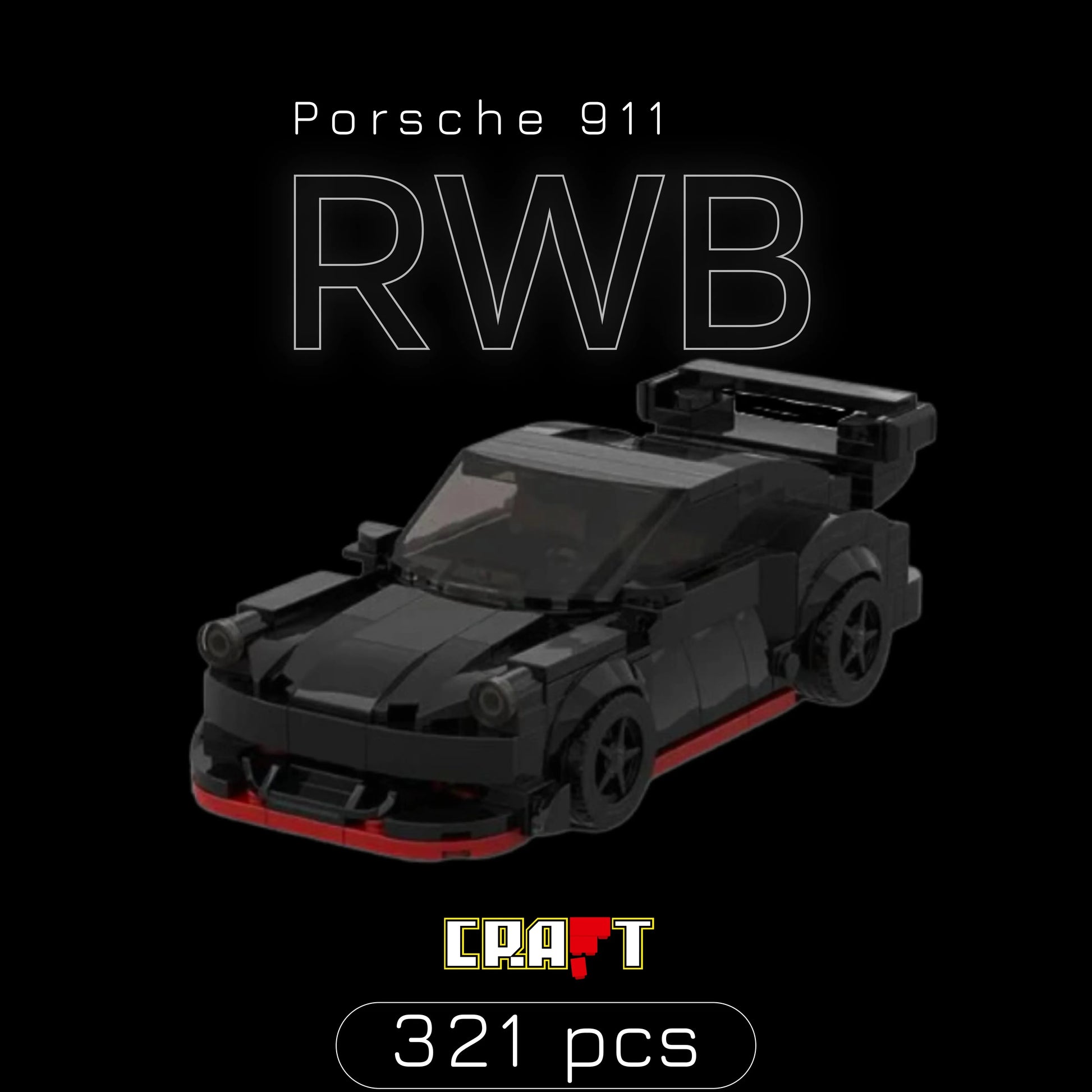 Porsche 911 RWB (321 pçs) - Brics Craft