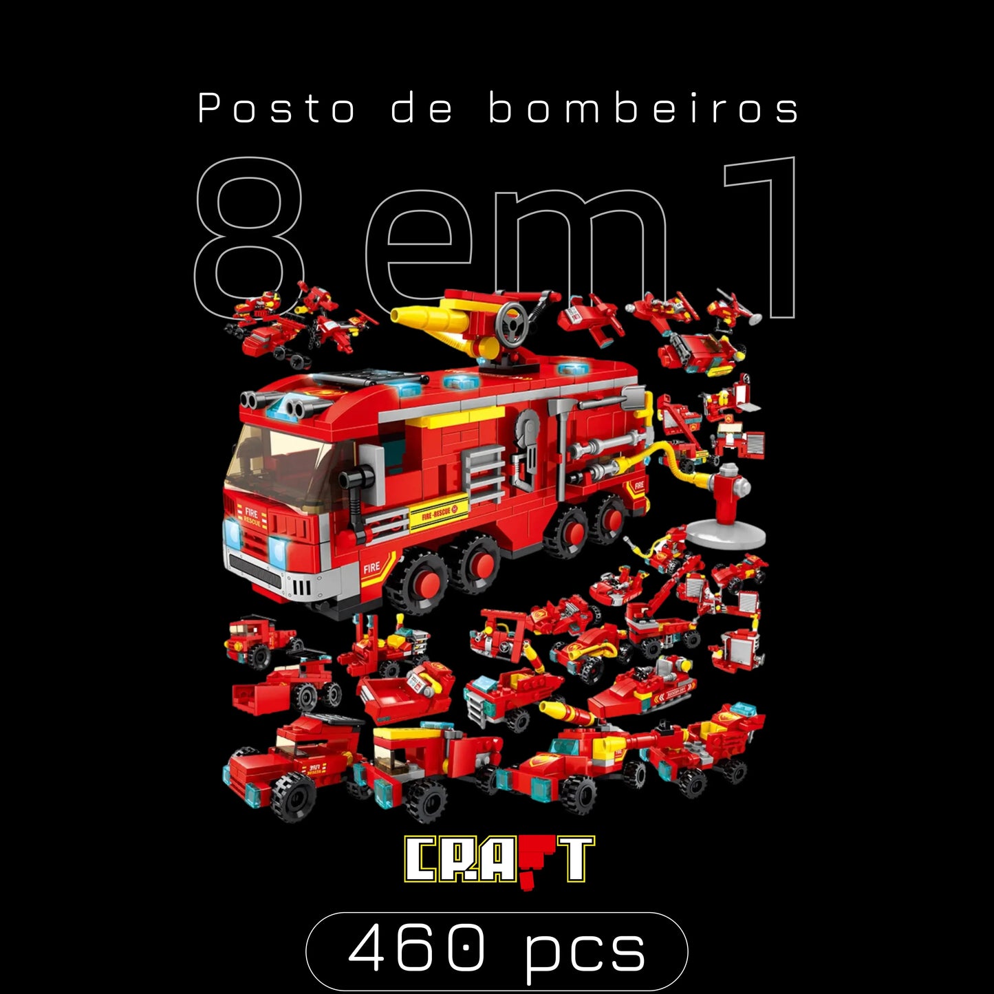 Posto de Bombeiros (8 em 1) - Brics Craft