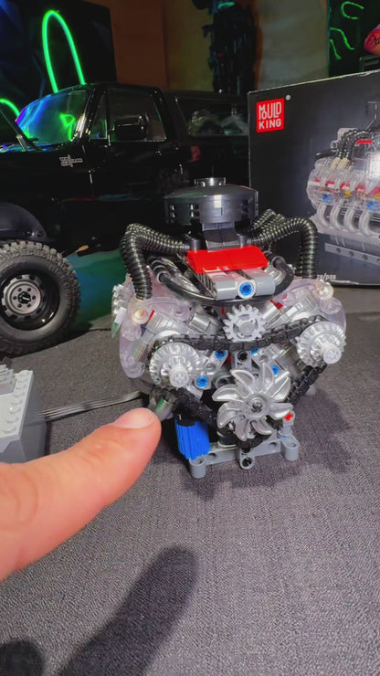 Motor V8 (487 peças)