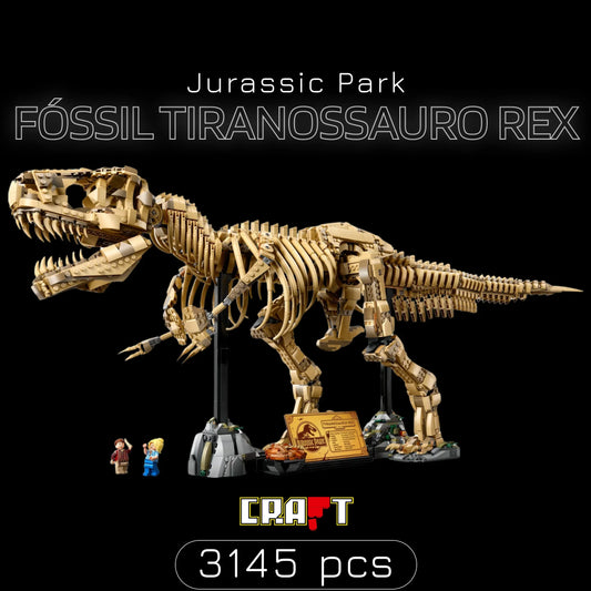 Fóssil do Tiranossauro Rex do Jurassic Park (3145 peças)
