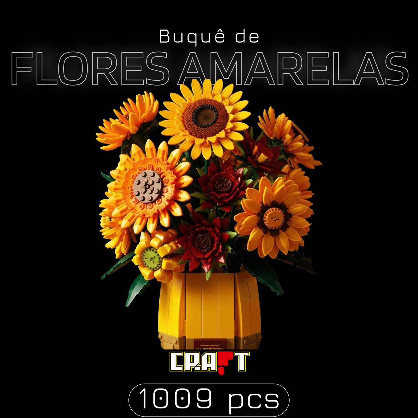 Buquê de Flores amarelas (1009 peças)