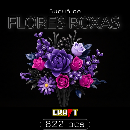 Buquê de Flores roxas (822 peças)