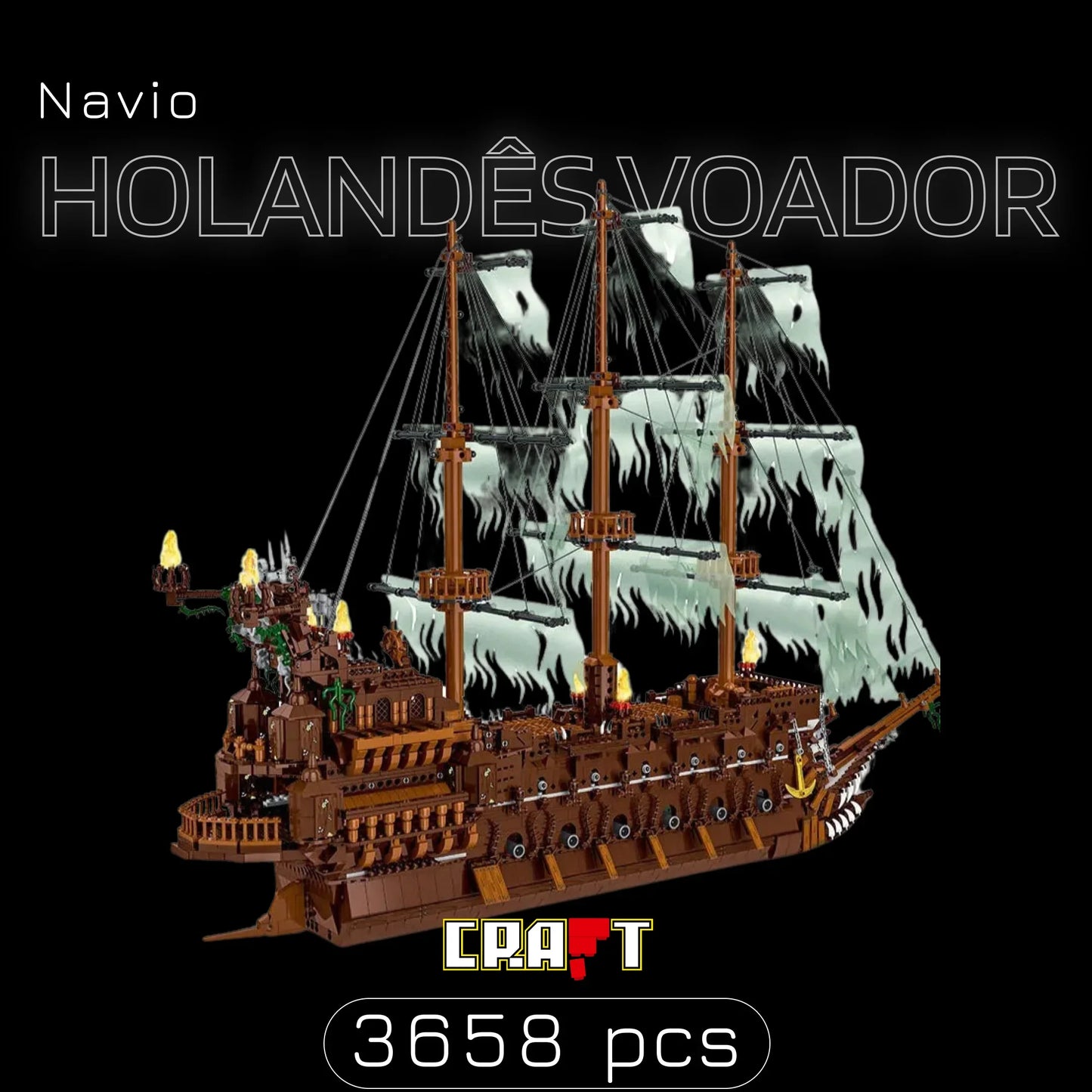 Navio Holandês Voador (3658 peças)