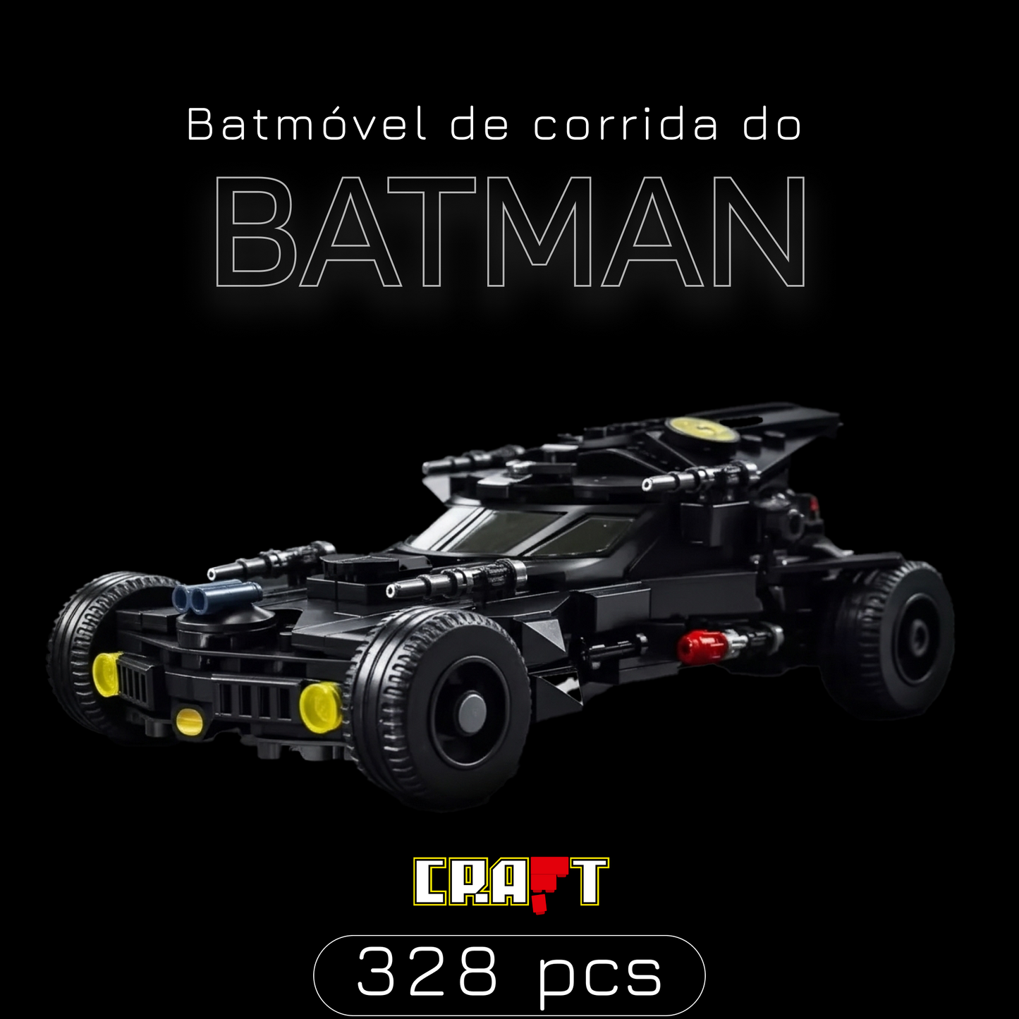 Batmóvel de corrida do Batman (328 peças)