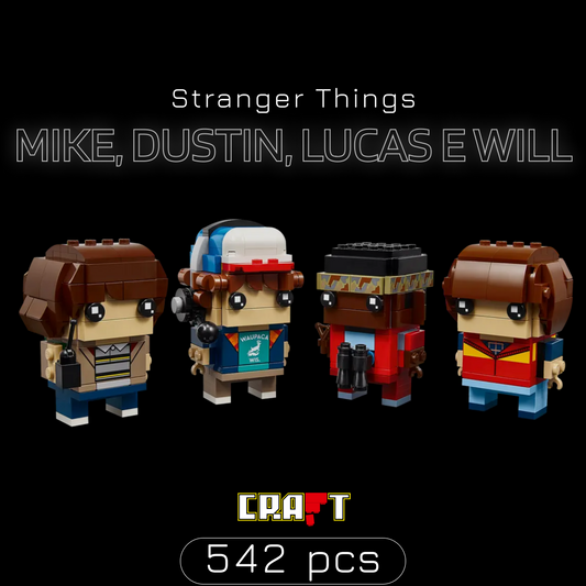 Stranger Things - Mike, Dustin, Lucas e Will (542 peças)