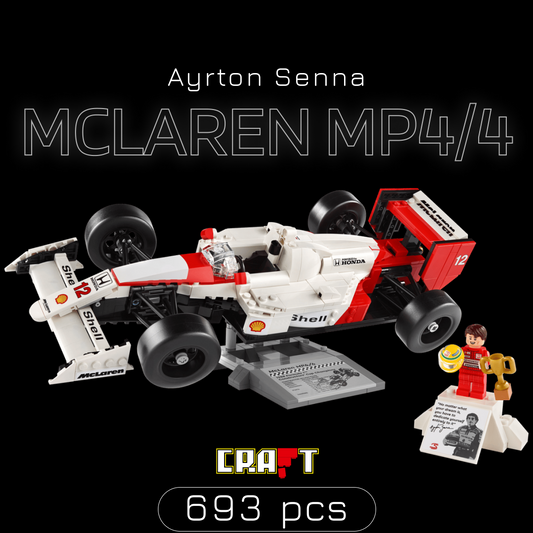 Fórmula 1 - McLaren MP4/4 + Ayrton Senna (693 peças)