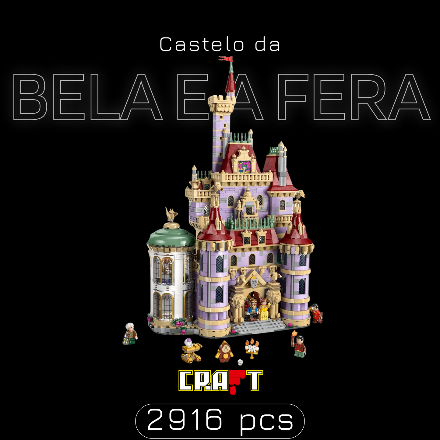 (7% OFF) Castelo da Bela e a Fera (2916 peças)