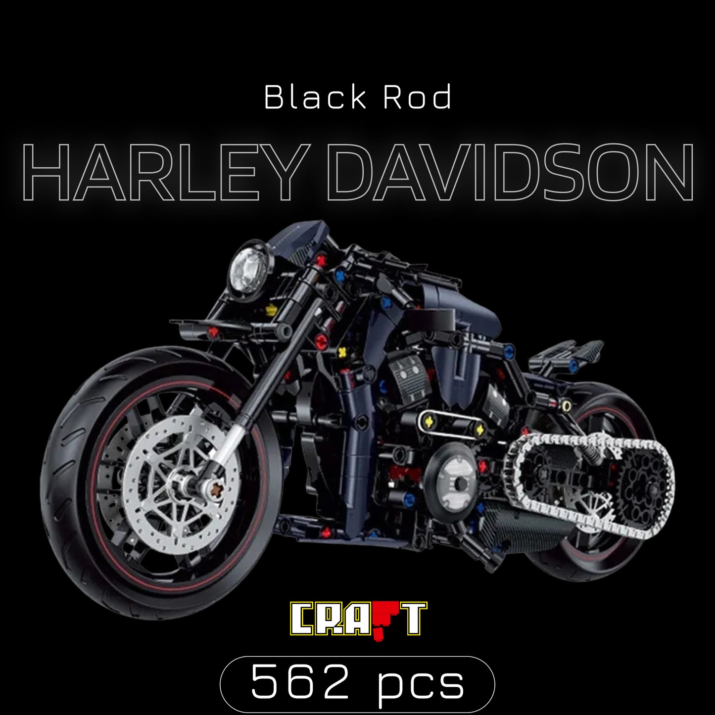 Harley Davidson Black Rod (562 peças)