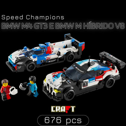 Speed Champions - BMW M4 GT3 e BMW M híbrido V8 (676 peças)