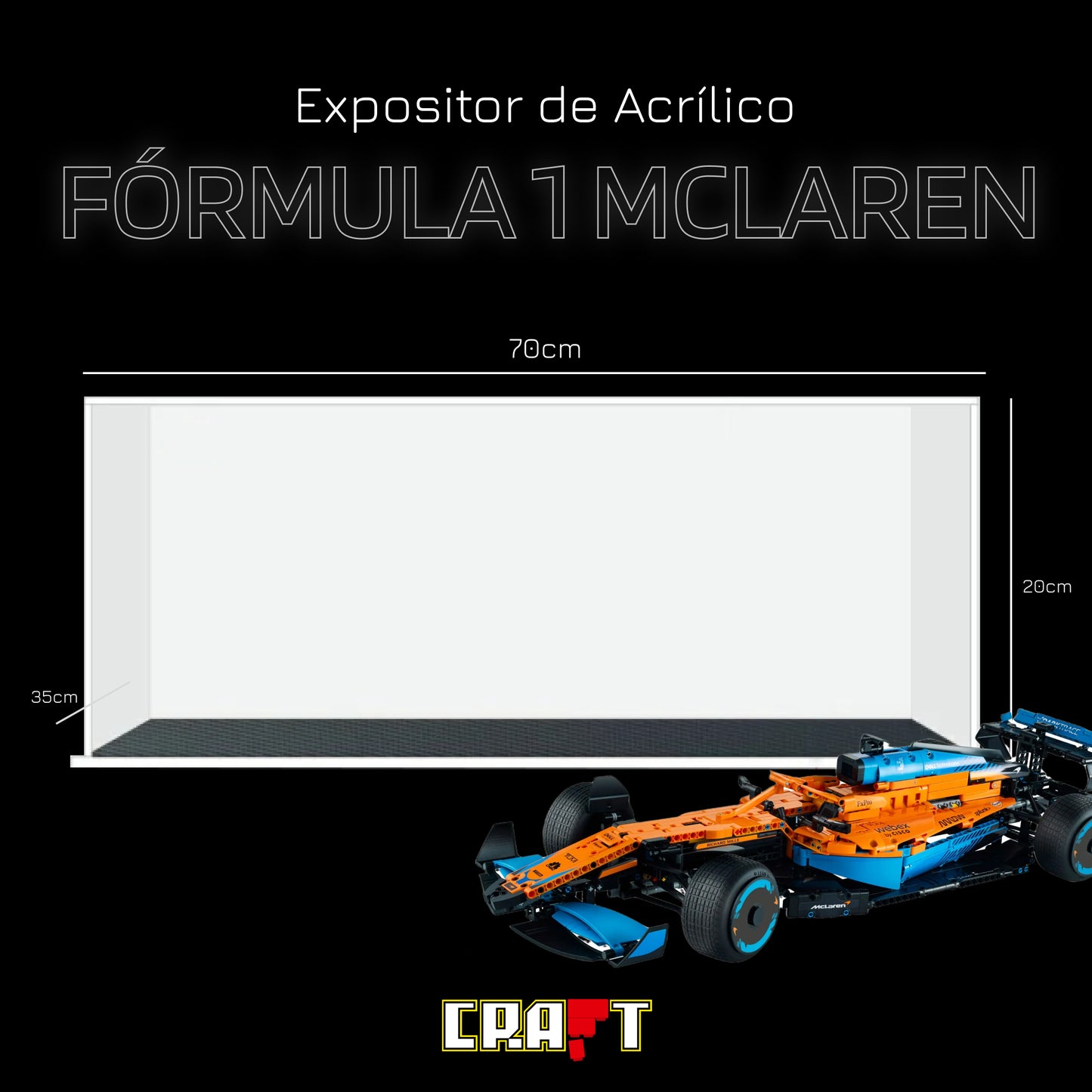 Expositor de Acrílico - Fórmula 1 McLaren (1432 peças)
