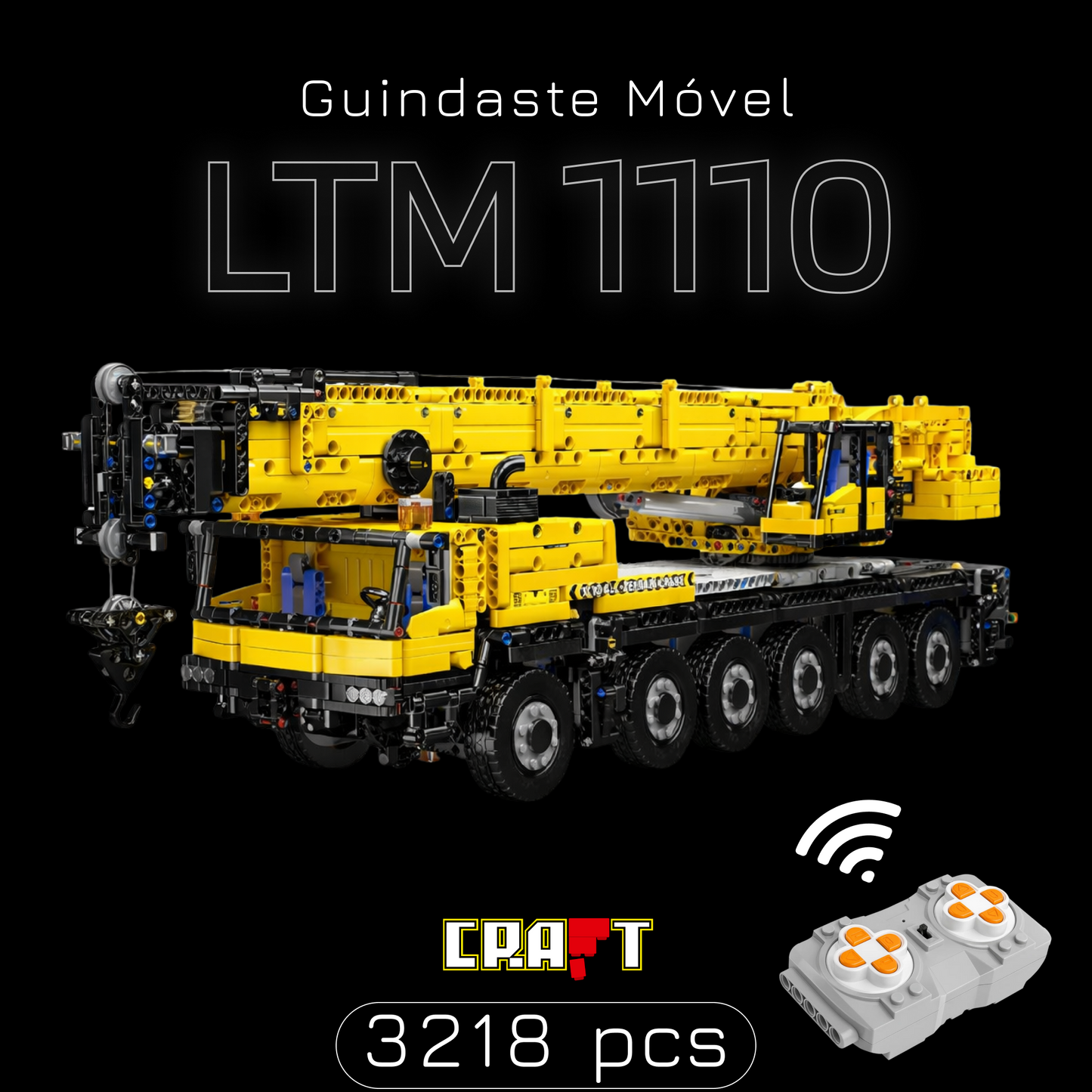 Guindaste Móvel LTM1110 Amarelo (3218 peças)